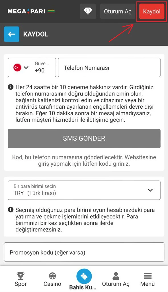 Megapari resmi indir